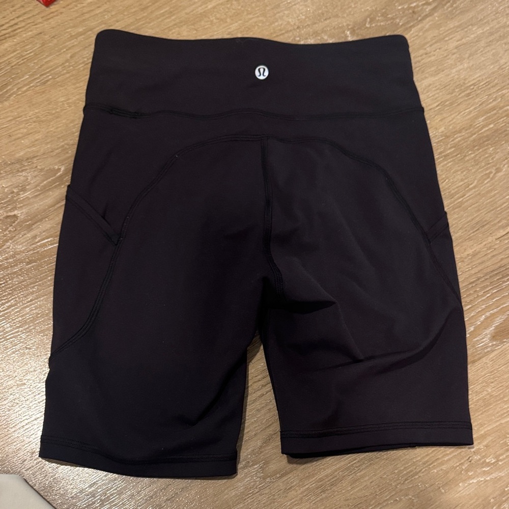 lululemon athletica Black High-Rise Bike Shorts with Side Pockets
